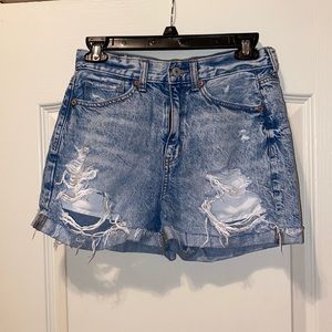American eagle high rise jean shorts